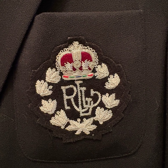 Ralph Lauren Double Breasted Blazer with Crest NWT Size 16 Retail $698 - Picture 2 of 8